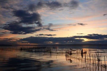 Sunset in Albufera, Valencia, spain