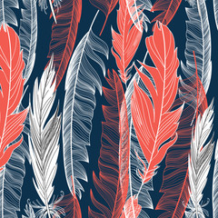 graphic pattern of feathers