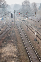 Fototapeta na wymiar railway tracks - railway station
