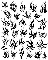 fire flame element silhouette vector illustration