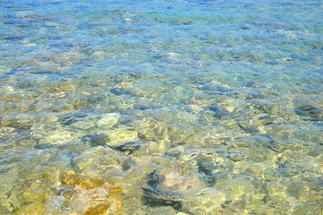 Clear water in the Aegean Sea.