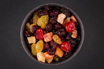 Mix variety of dried fruit