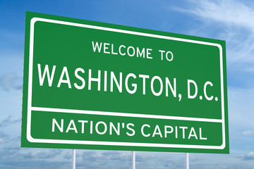 Welcome to Washington, D.C. state road sign