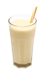 banana smoothie isolated