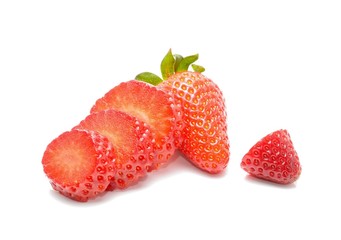 Strawberries isolated on white background