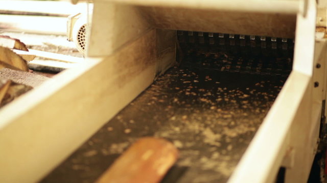 production of wood chips video