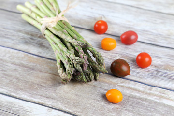 Fresh green asparagus