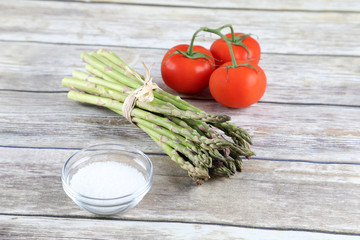Fresh green asparagus