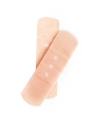 Medical sticking plasters, isolated on white