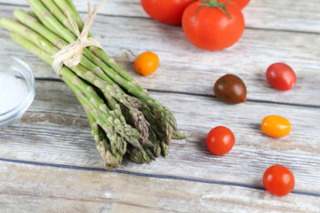 Fresh green asparagus