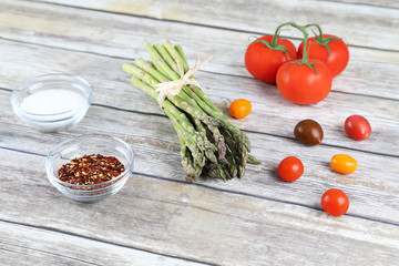 Fresh green asparagus