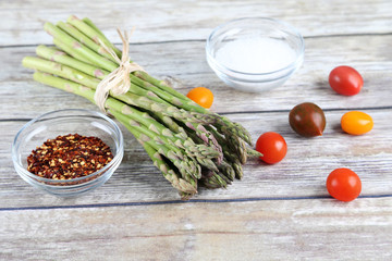 Fresh green asparagus