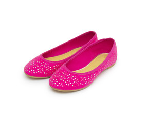 ballet shoes isolated on white