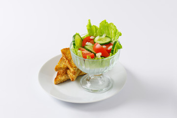 vegetable salad with bread