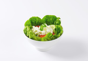 vegetable salad with cottage cheese