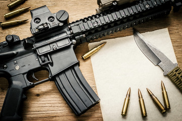 Rifle, paper, knife ...