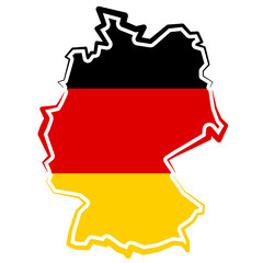 Deutschland Karte - obrazy, fototapety, plakaty