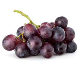 Red grape berry bunch isolated on white background cutout