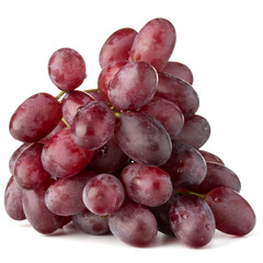 red grape bunch isolated on white background cutout