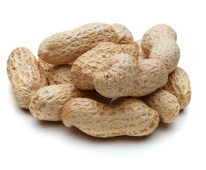 peanut pod or arachis isolated on white background cutout