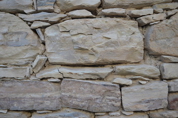 Old limestone brick wall