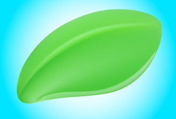 Green soap isolated on blue.