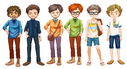 Men in different clothes design