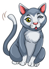 Cat with happy face