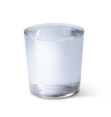 Glass of water isolated on white