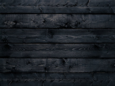 Dark black wood texture background