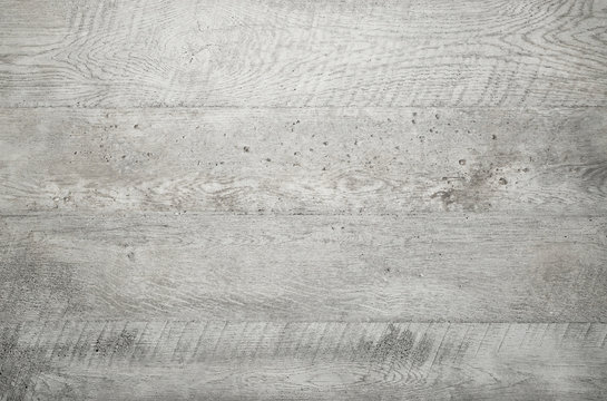 Grey Wood Texture Background Viewed From Above. The Wooden Planks Are Stacked Horizontally And Have A Worn Look. This Surface Would Be Great As Design Element For A Wall, Floor, Table Etc…