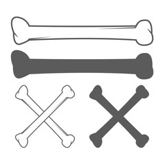 Cartoon Dog Bone. Vector Illustration