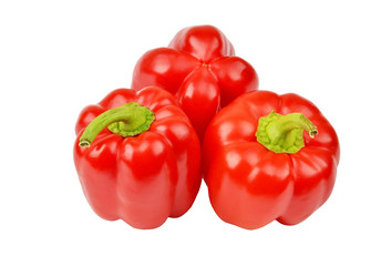 Red pepper on white