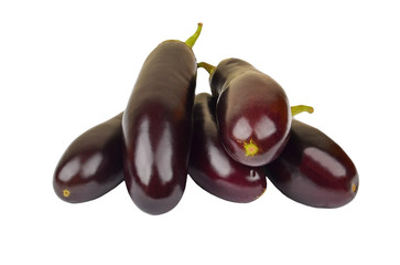 Eggplant on white