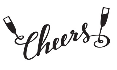 Cheers Calligraphy : Vector Illustration