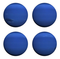 Planet Neptune on White Background