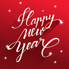 Happy New Year Calligraphy : Vector Illustration