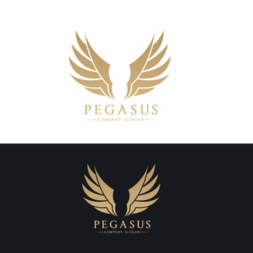 Pegasus  logo,wing logo,eagle logo,vector logo template