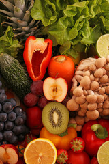 新鮮な野菜と果物