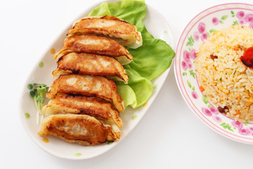 おいしそうな炒飯と餃子