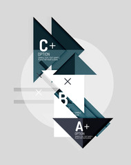 Paper style abstract geometric shapes with infographic options