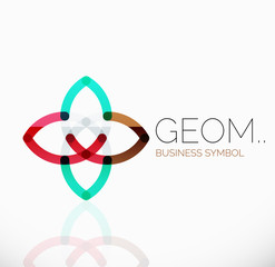 Logo, linear abstract geometric icon