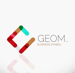 Logo, linear abstract geometric icon