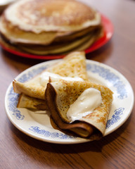  Russian  pancakes on Shrove Tuesday.