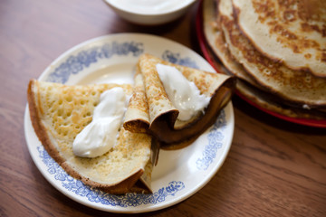 Traditional Russian pancakes