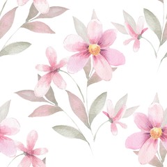 Delicate floral set. Seamless pattern 42