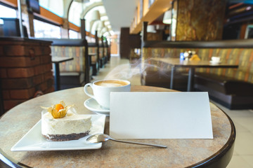Fruit dessert in cafe