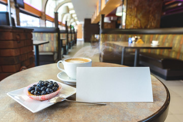 Fruit dessert in cafe