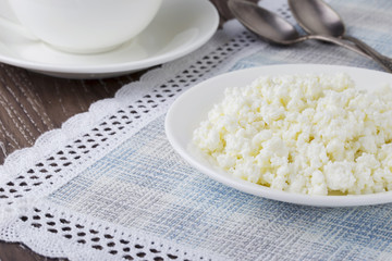 cottage cheese in a plate