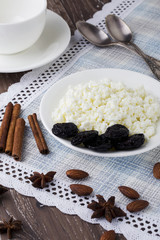 cottage cheese in a plate